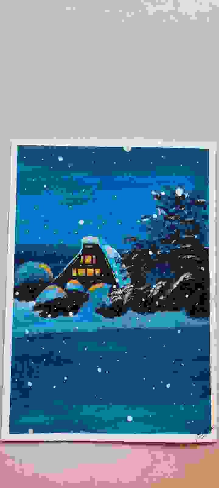 Painting Of Snow In Painting Of Snow Size A3 Sq Cm Price 200