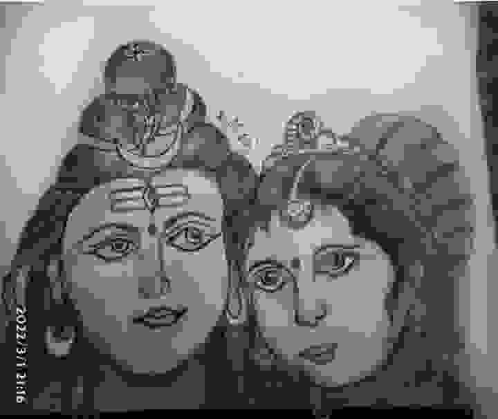 Hello Guys This Is Shiv And Parwati Goddesses Sketch This