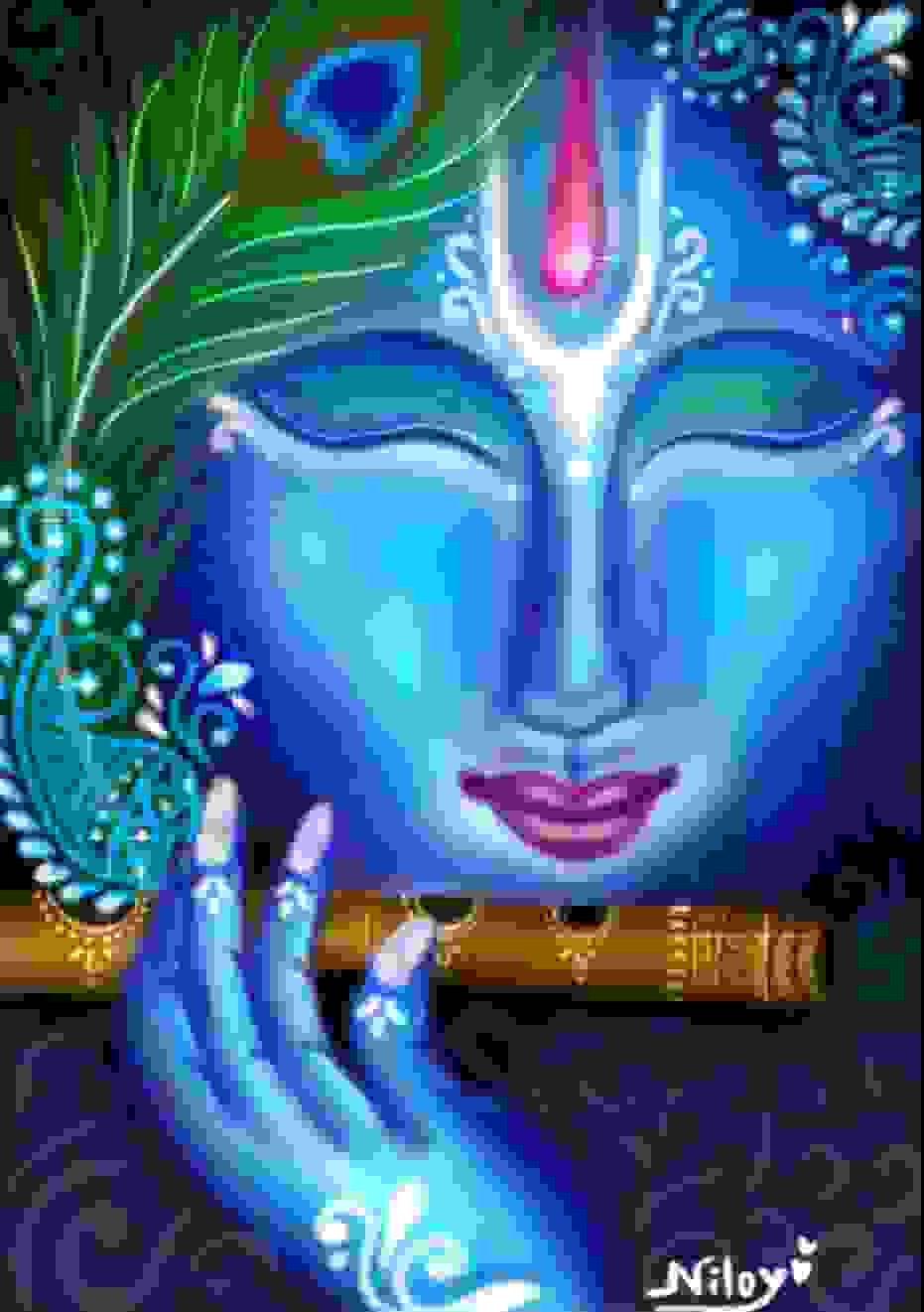 Painting Of Krishna In Digital Art Size 30cm Sq Cm
