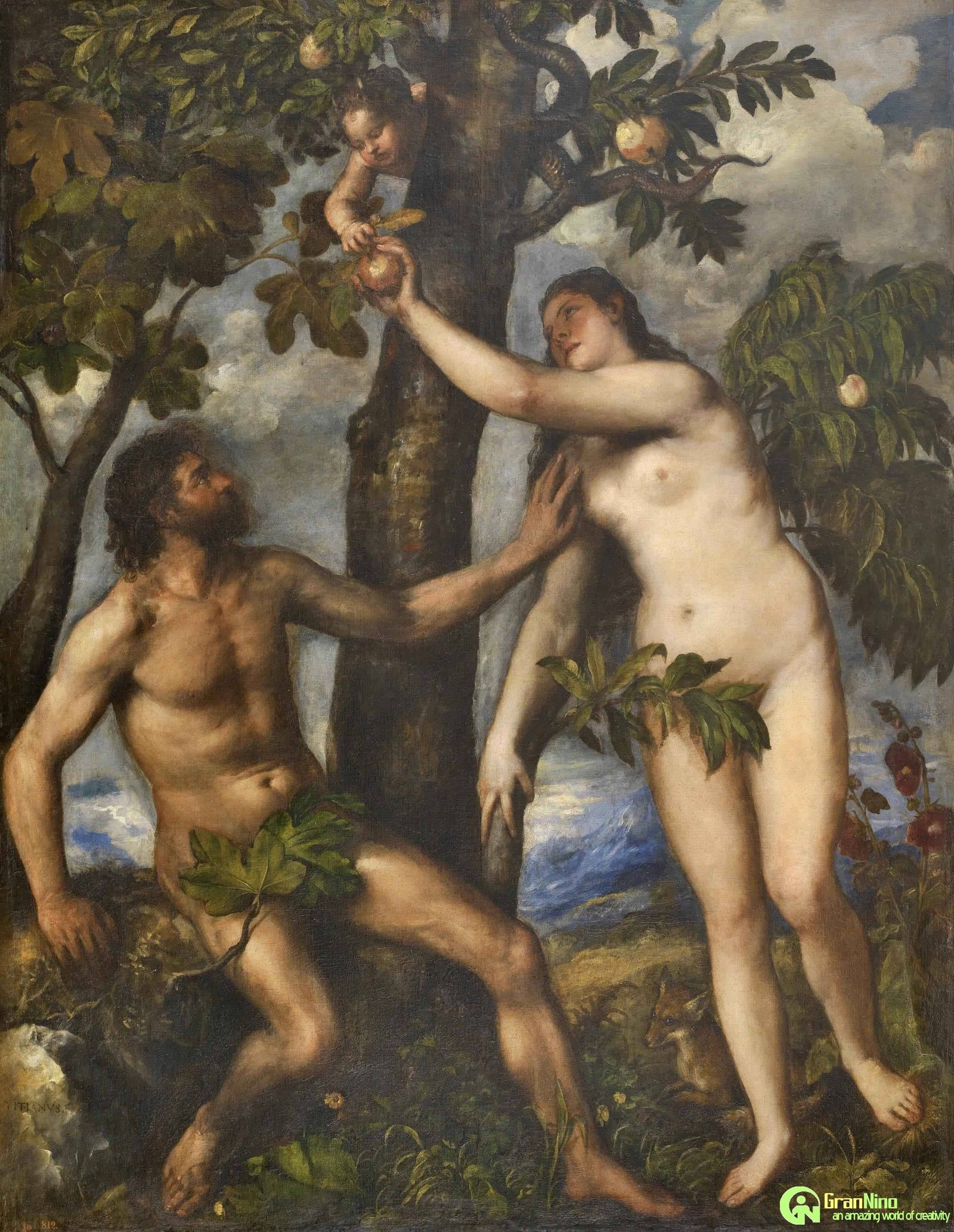 The Fall Of Man Artist Titian Year 1550 Medium Oil On
