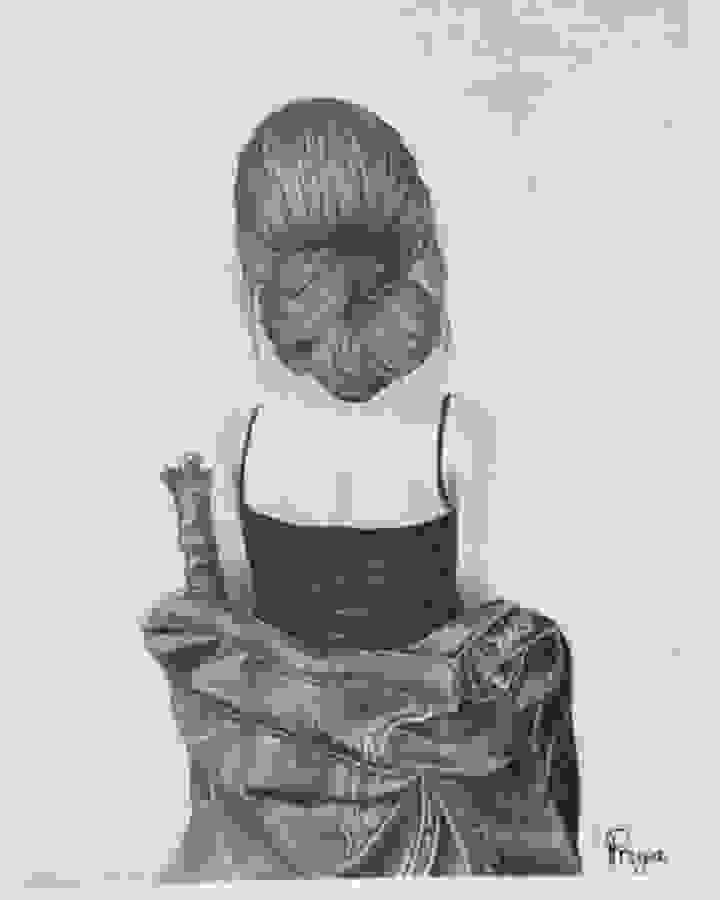 Wearing Jeans Jacket Modern Girl Dress Sense Sketch