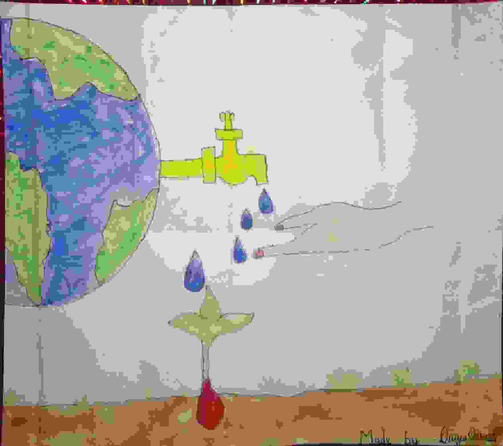 Painting Of Save Water In Network Size 250kb Sq Cm Price 200