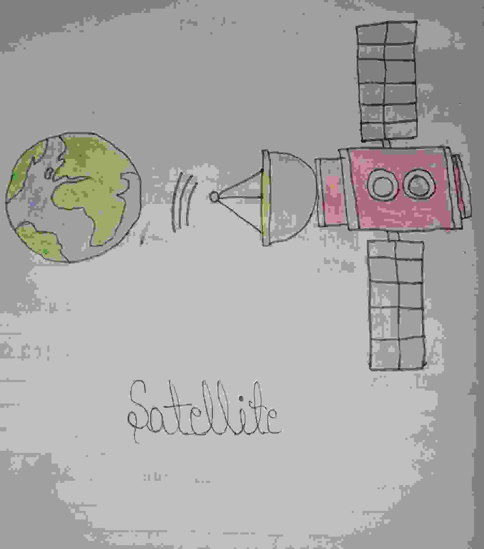 Satellite Dish Line Art - Easy Drawing Of Satellites, HD Png Download - vhv