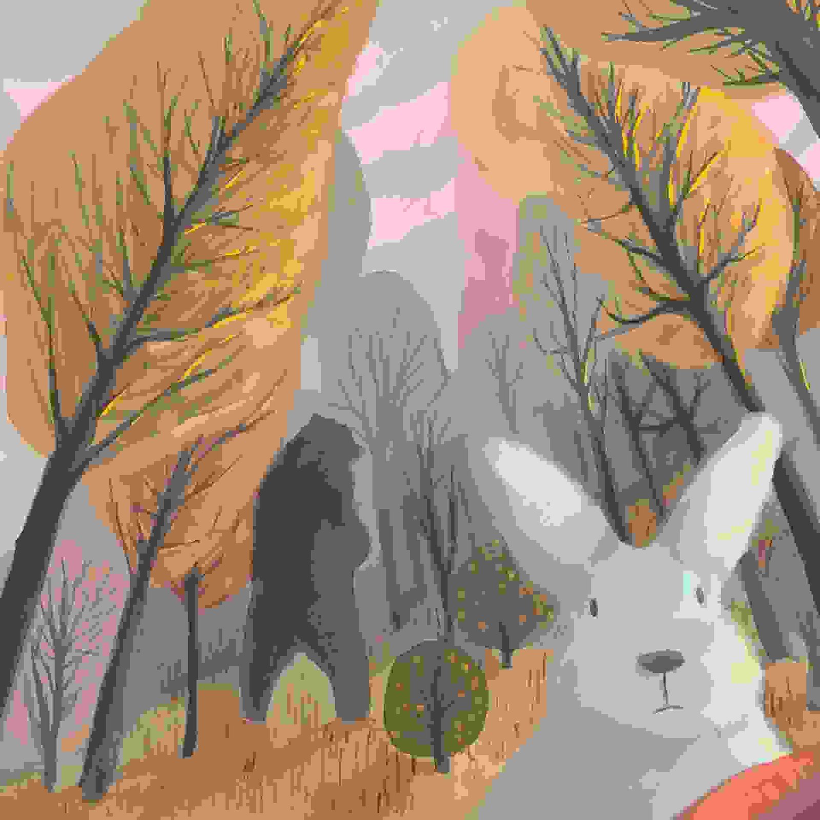 Painting Of Forest Autumn Animals In Painting Size