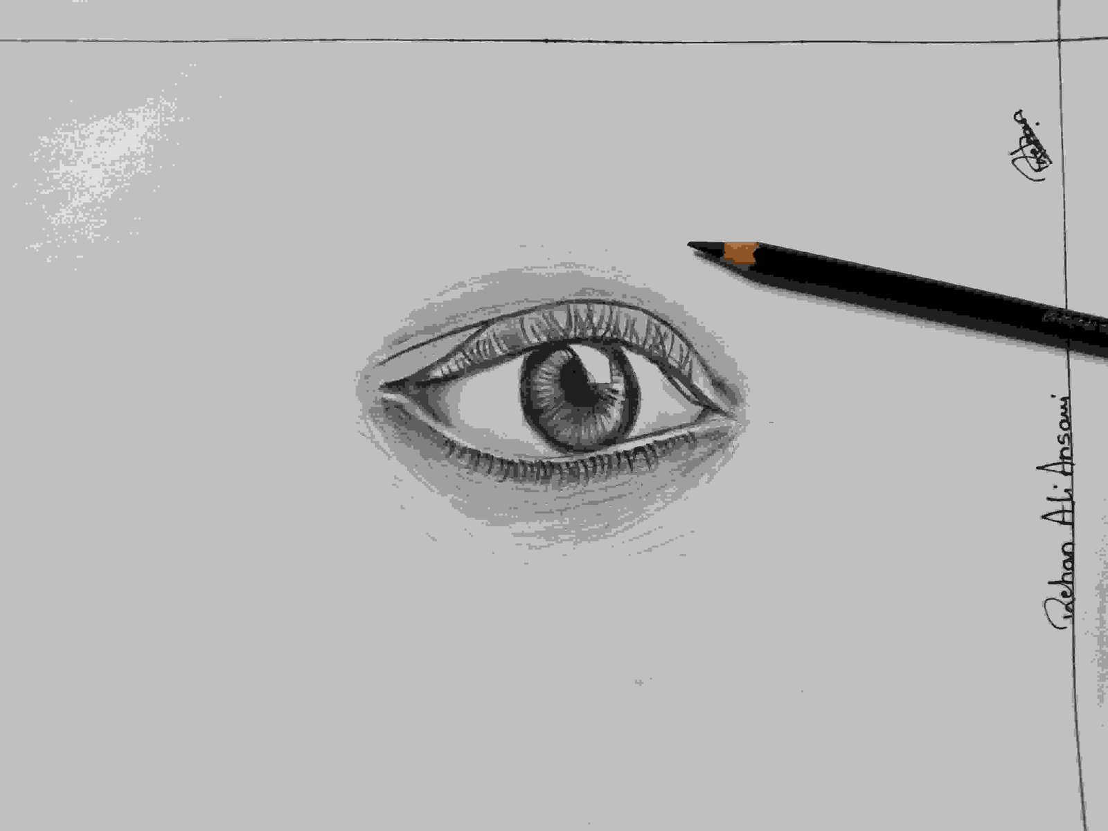 Painting Of Eye In Graphite Pencil Size A4 Sq Cm Price 200