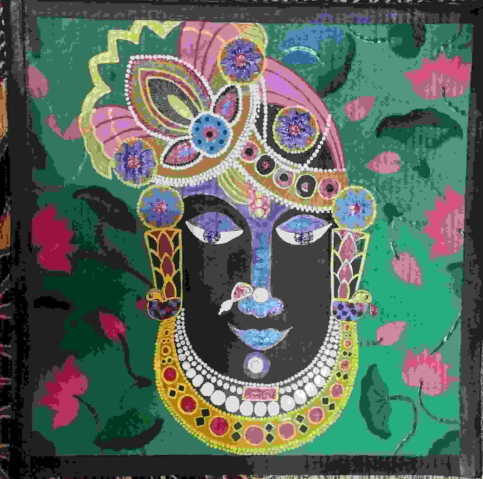 Painting Of Shrinathji Painting In Acrylic Colour Size 1212c