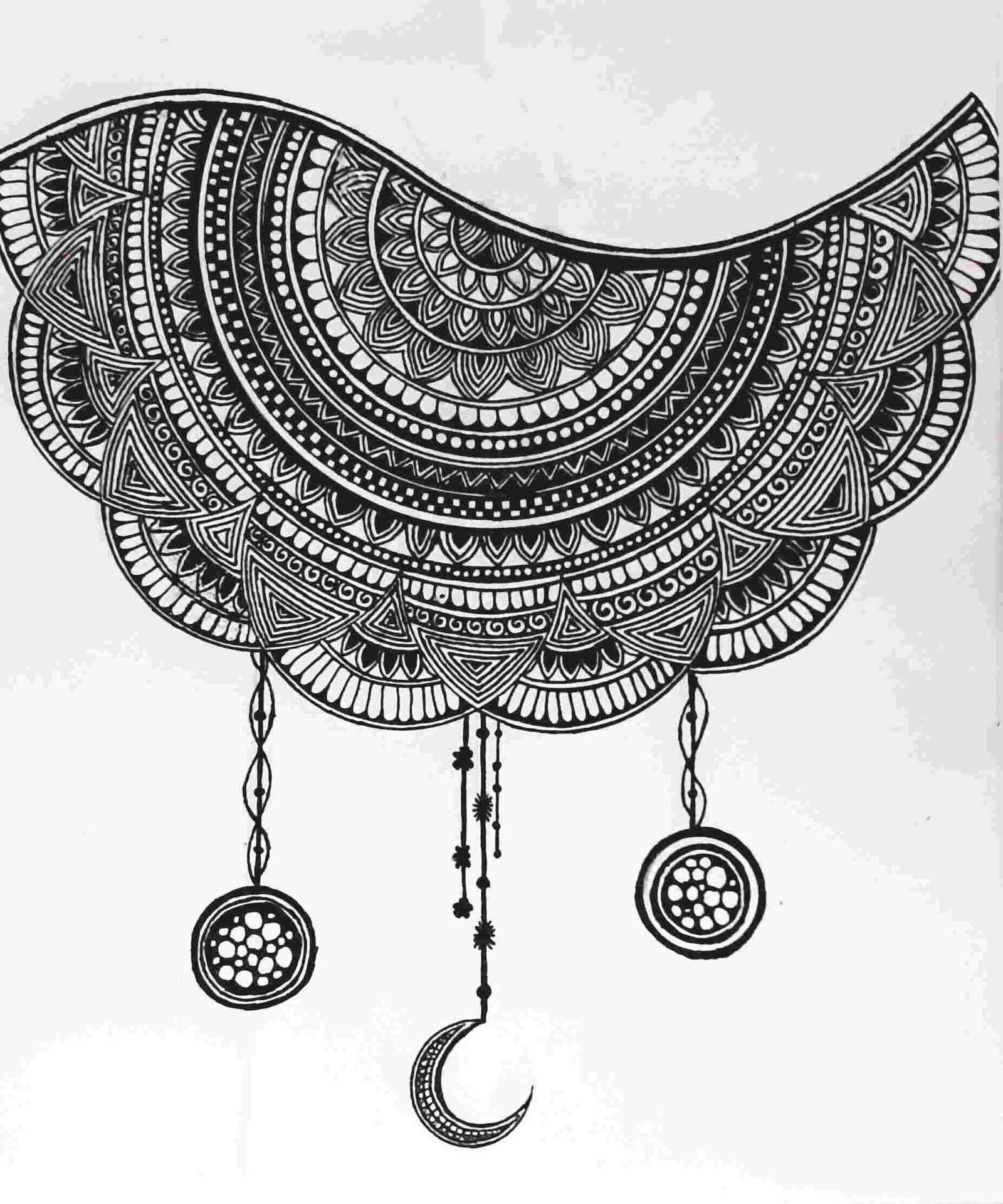 Mandala Art Necklace And Clothing Designs