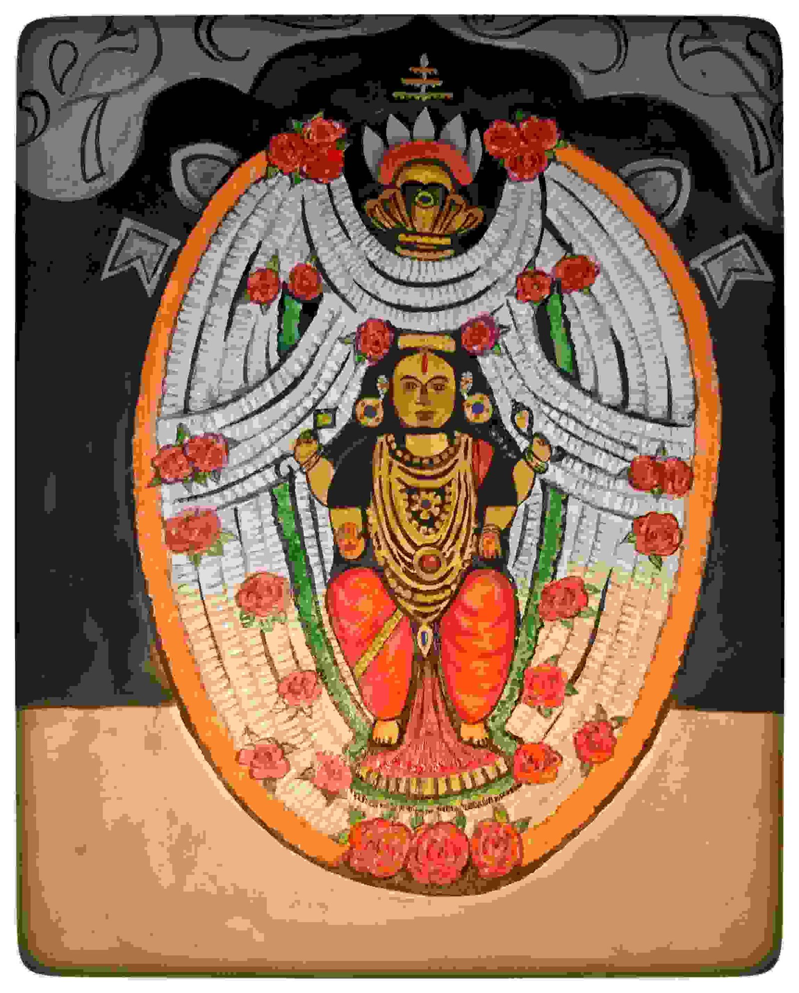 Painting Of Kateel Sri Durga Parameshwari In Sangam