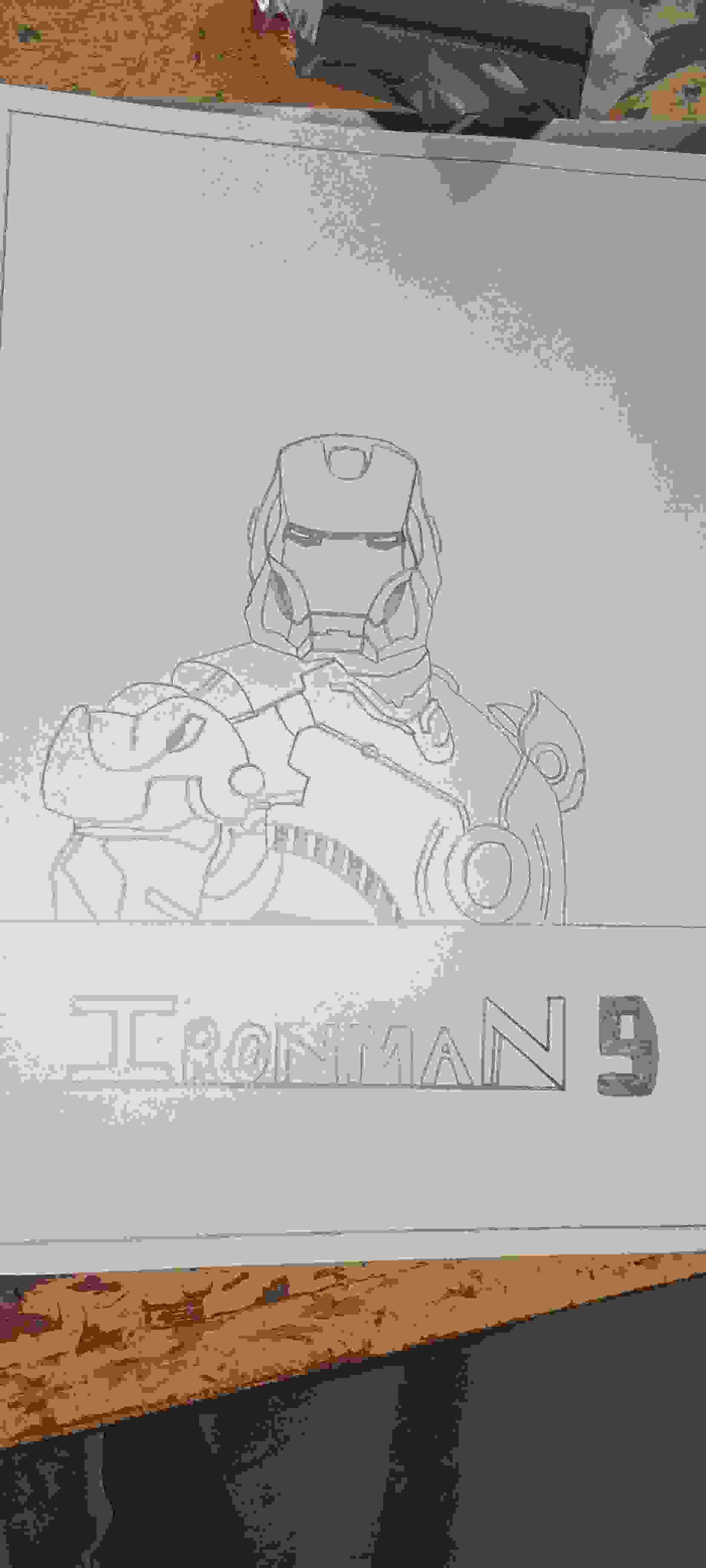 Painting Of Iron Man Mark 25 Pencil Sketch In Pencil Sketch Size 21297