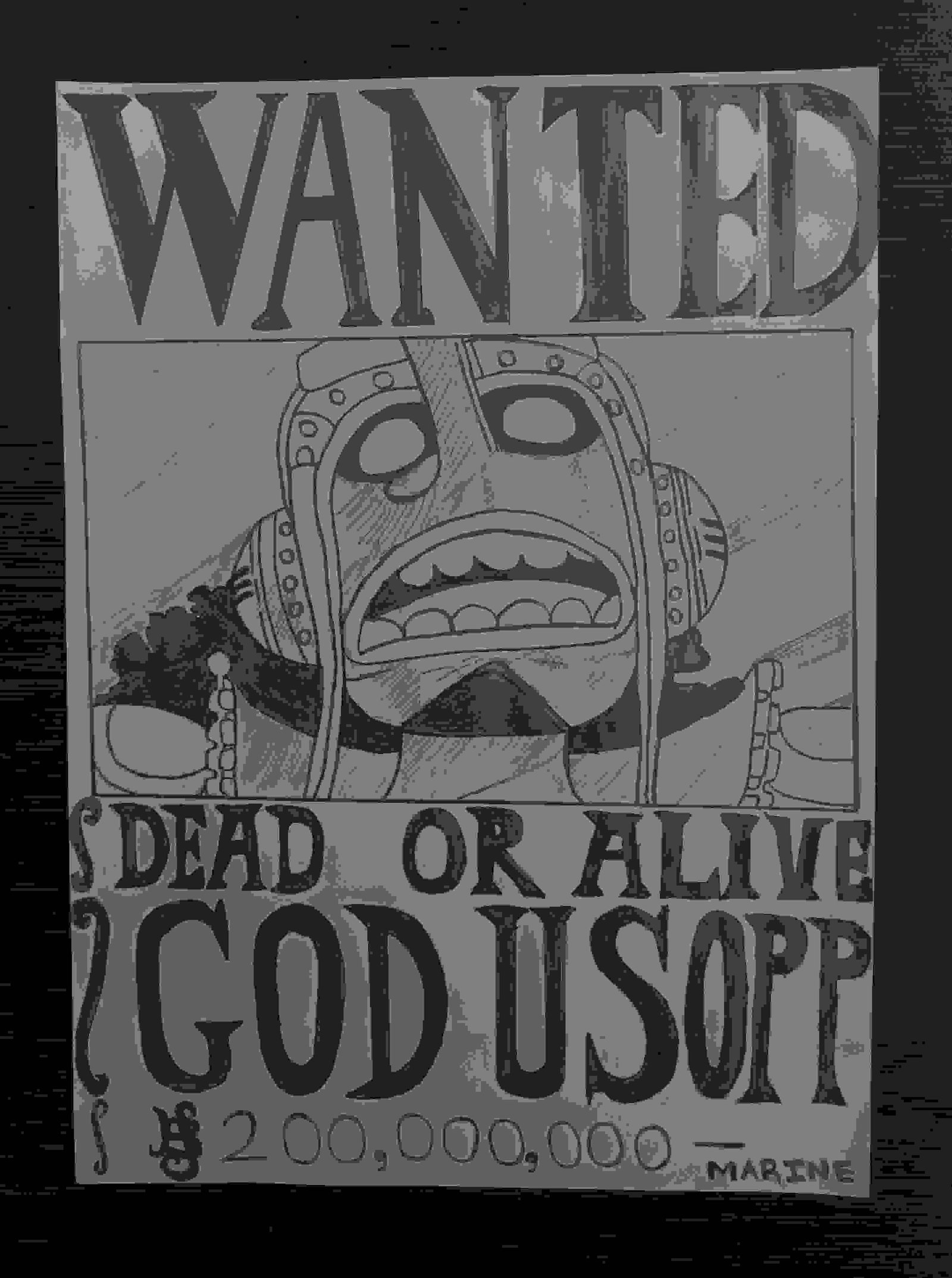 Painting Of One Piece Wanted Poster Of God Usopp In