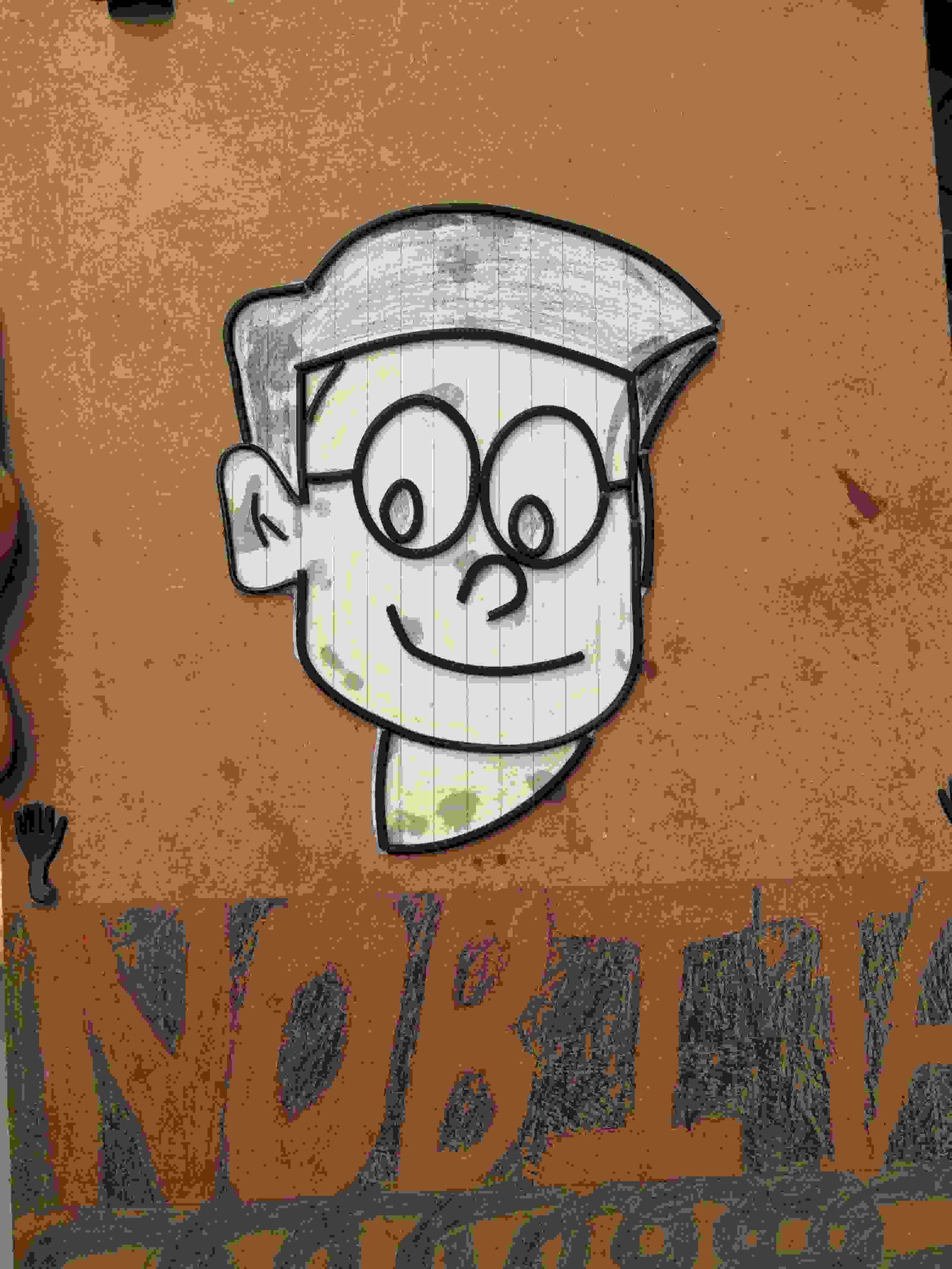 Nobita Wire Scuplture With Earphone Wire