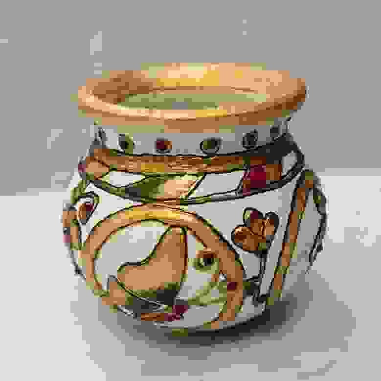 Pot Painting Done Using Fevicryl Aglue Fevicryl Metalic Colo