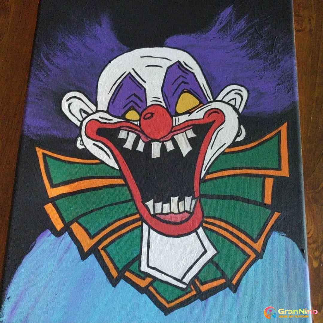 A Clown Is Laughing Loudly