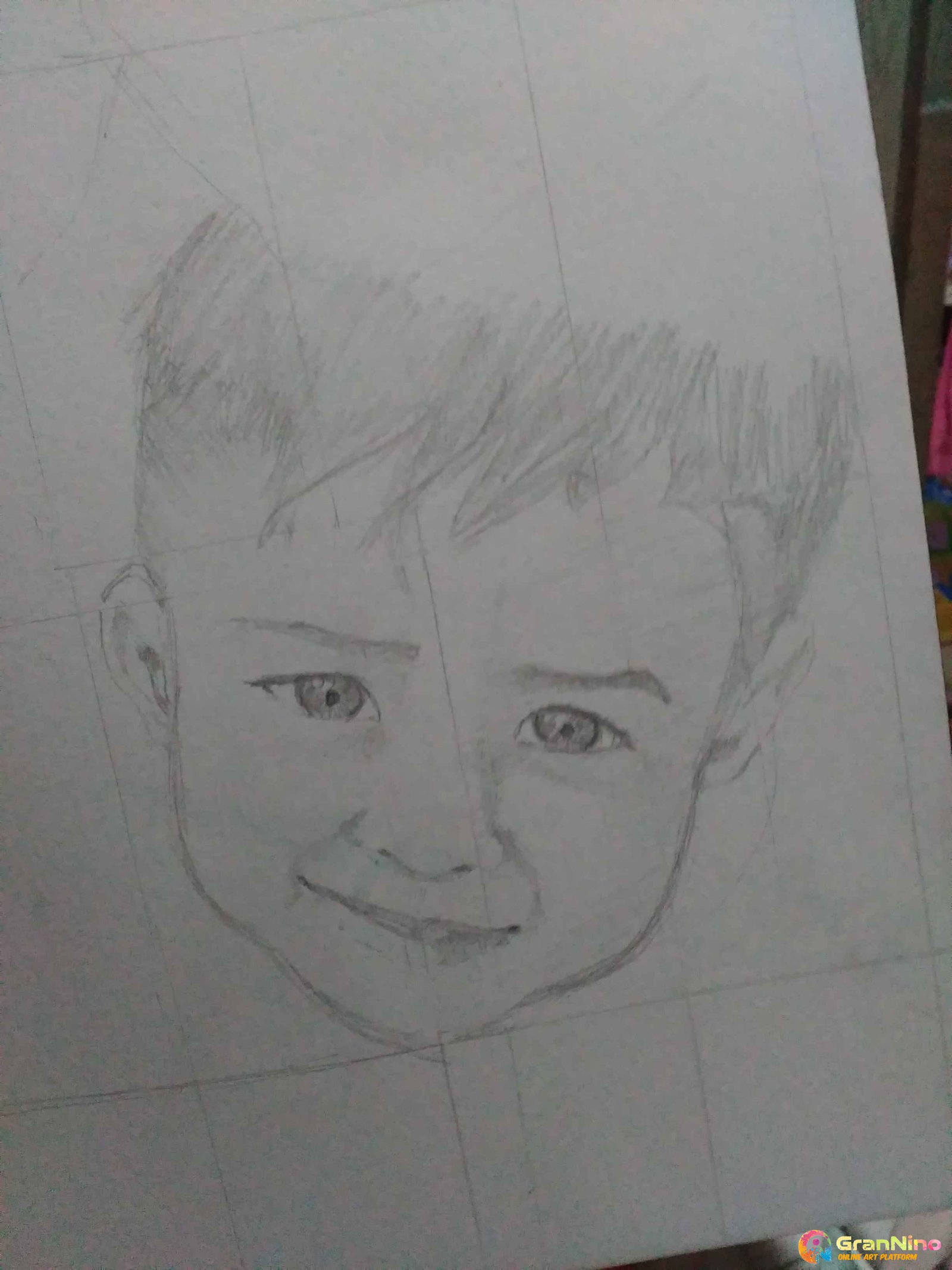 Angelo A Little Kid Face Sketching