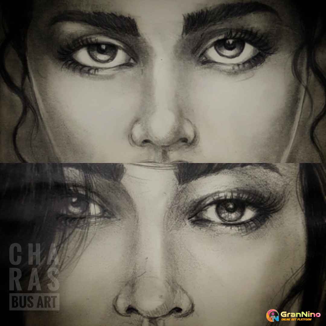 The Beautiful Eyes Realistic Sketch