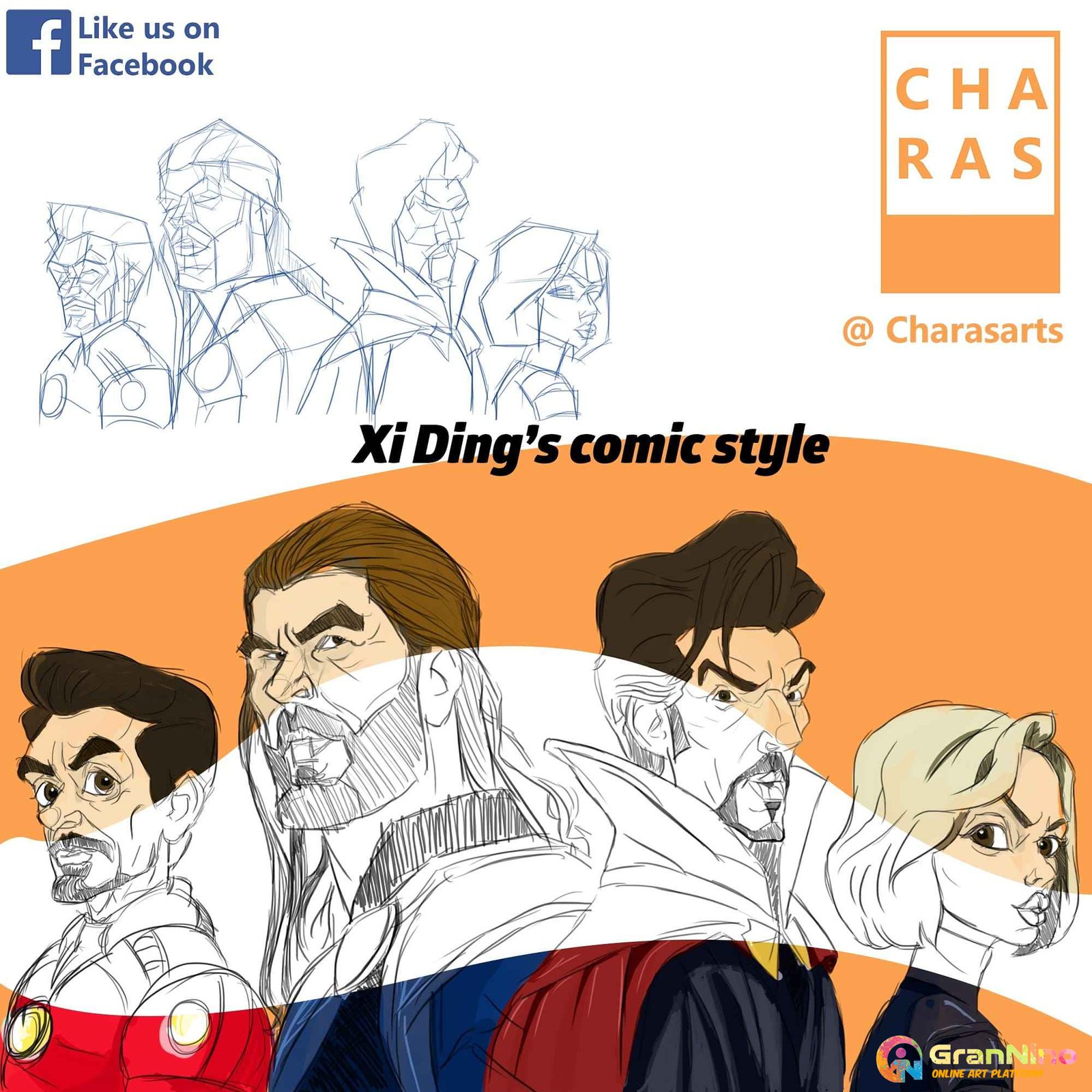 Marvel Heroes Comic Fanart By Charasarts Following Xi Ding