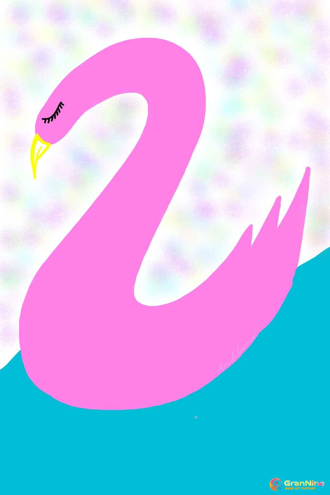 Charissa Digital Art Series 009 Swan Paradise