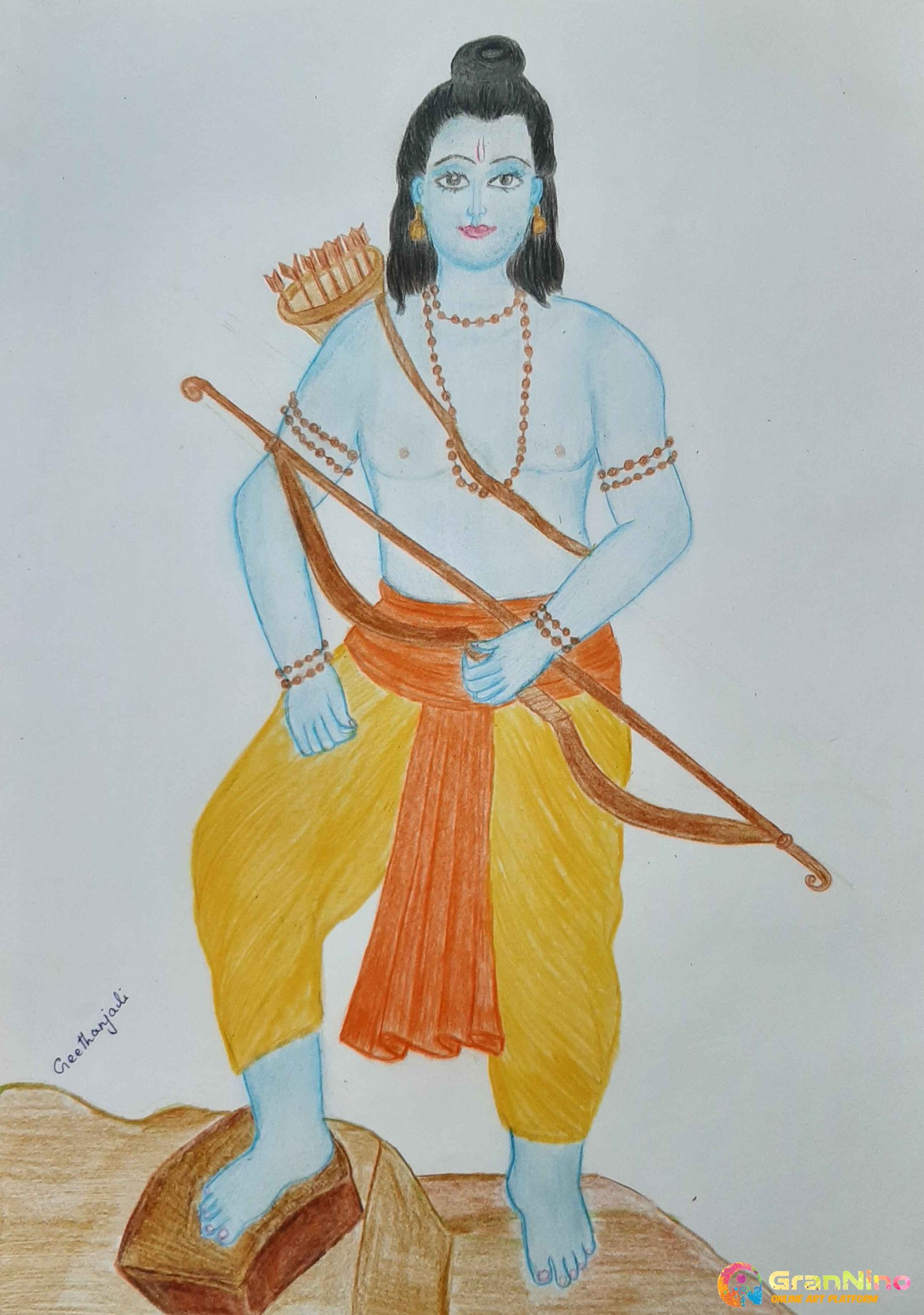Art of sketch - Realistic pencil colour sketch Radha Krishna ji | Facebook