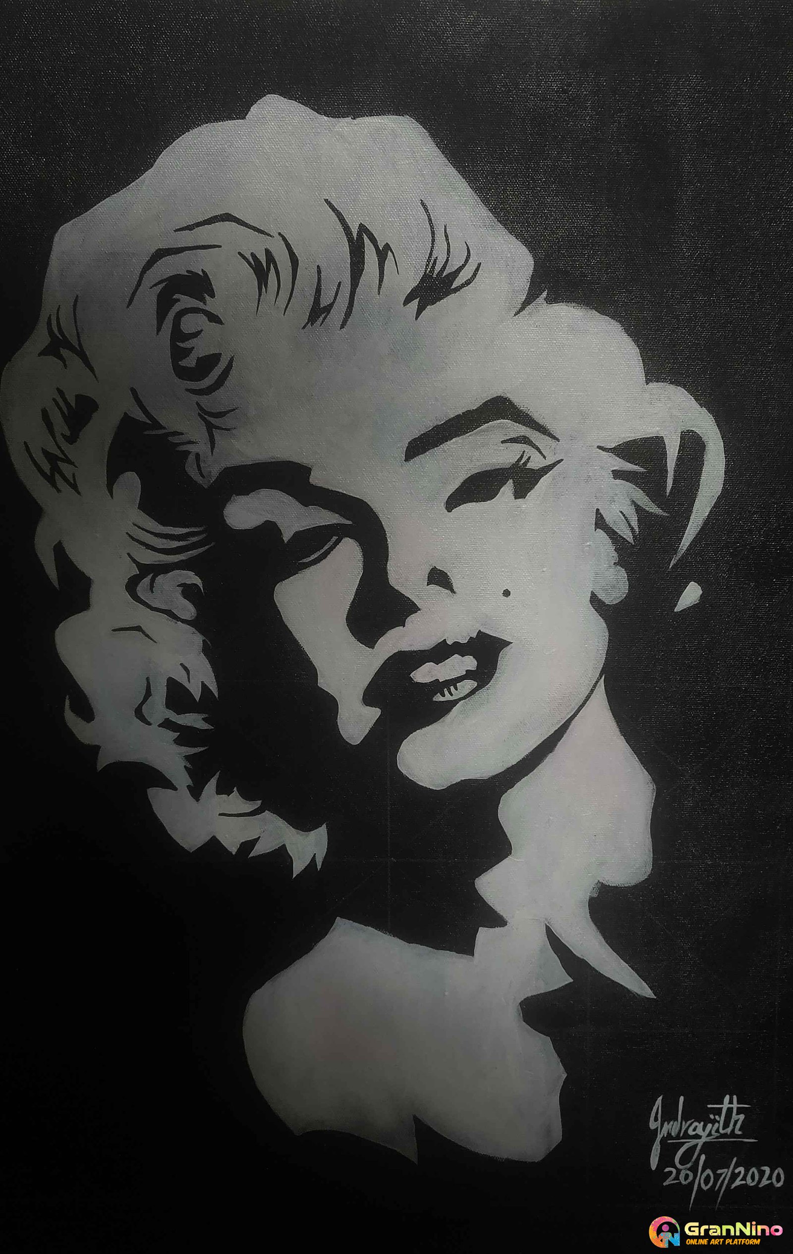 Marilyn Monroe On A Canvas