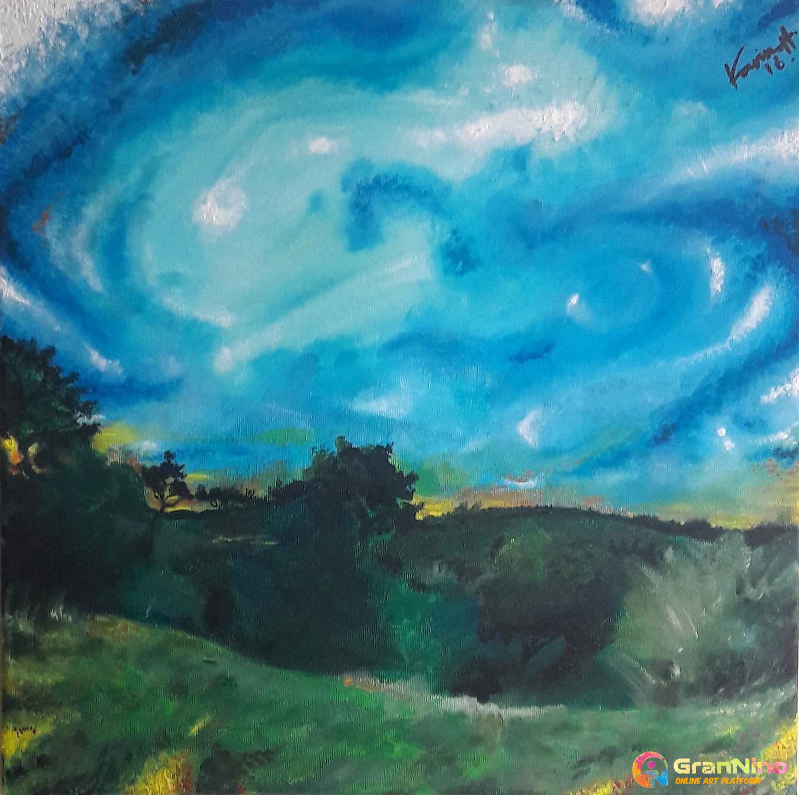 Beoley Fields Worcestershire 2016 Oils And Acrylics On