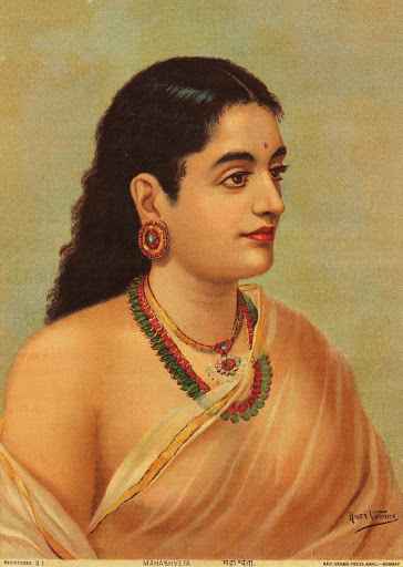 Mahasveta Artist Raja Ravi Varma Year 1900 Dimensions 35 X