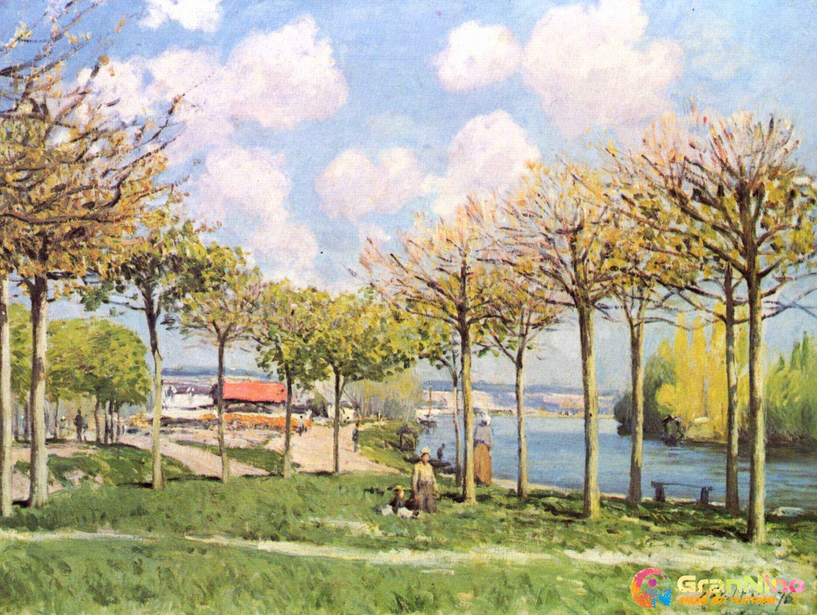 The Seine At Bougival Artist Alfred Sisley Year 1876 Media