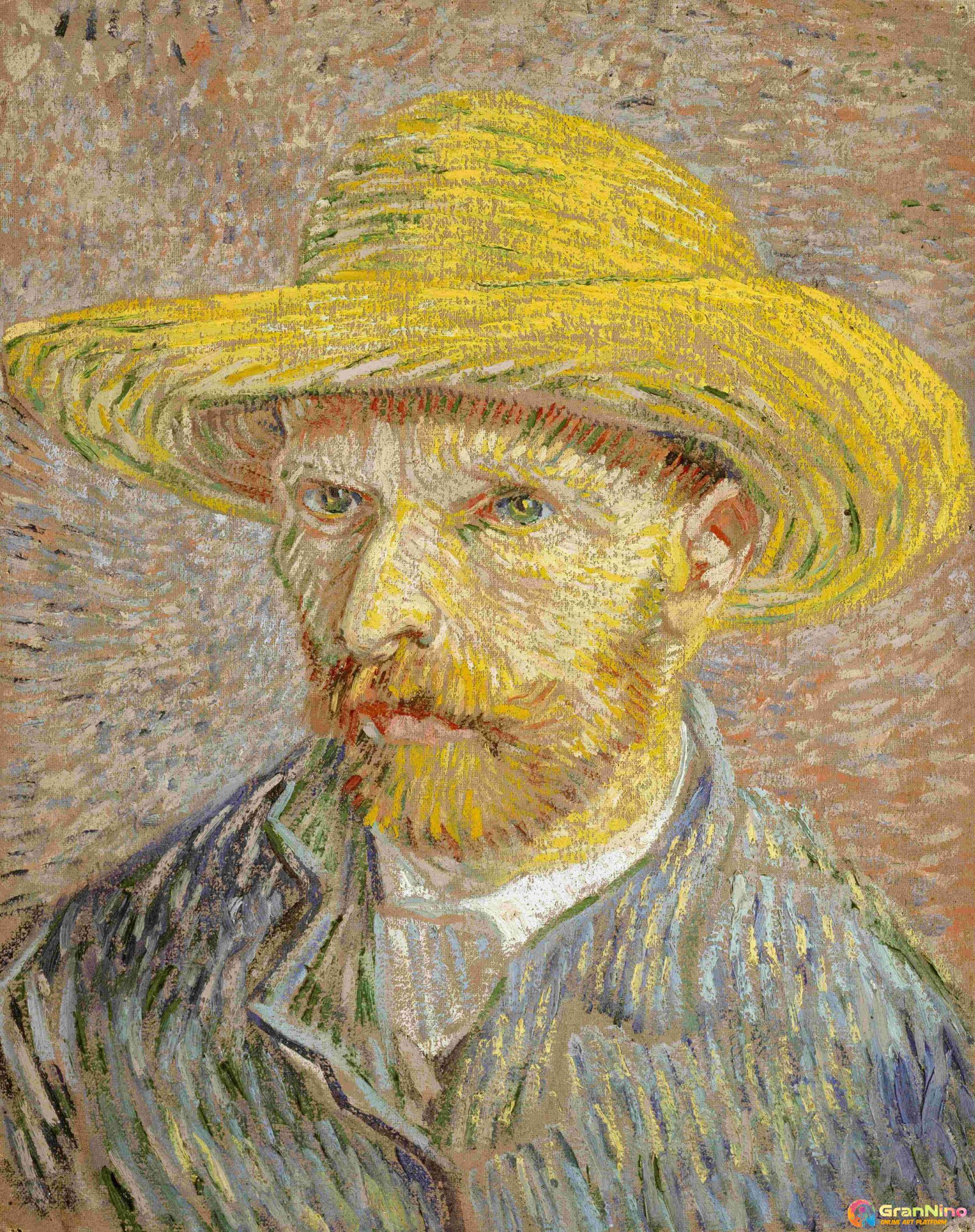 Self Portrait With Straw Hat