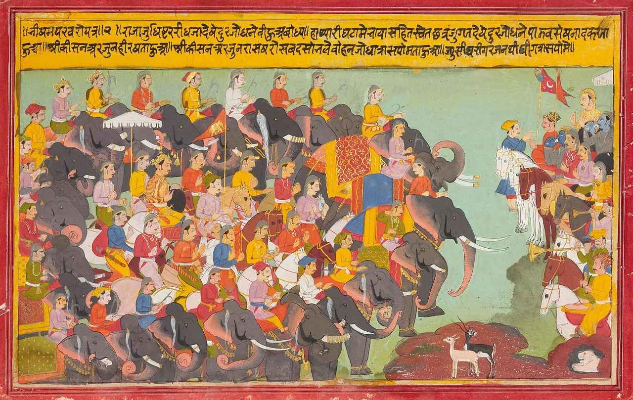 The Picture Is Made In1700 From Mewar Depicts The Pandava