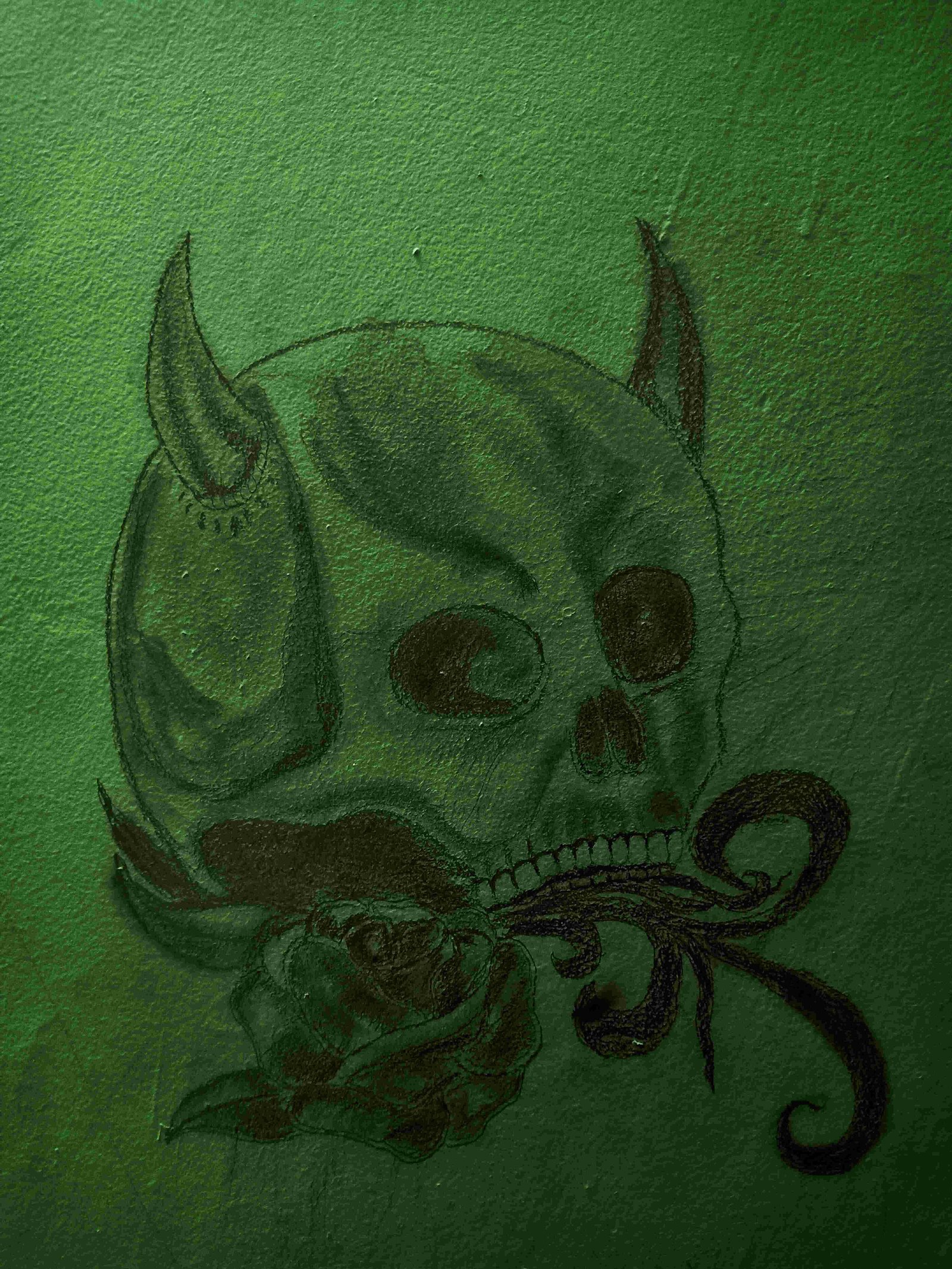 Halloween Wall Art Scary Halloween Drawing On Wall Using