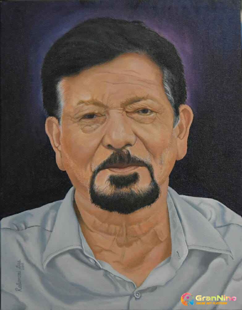 Portrait Of Honorable Mla Of Tezpur Shri Vrindaban Goswami