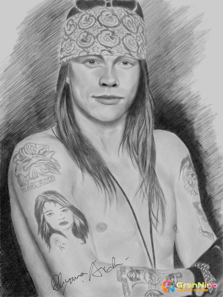 Axl Rose On Paper