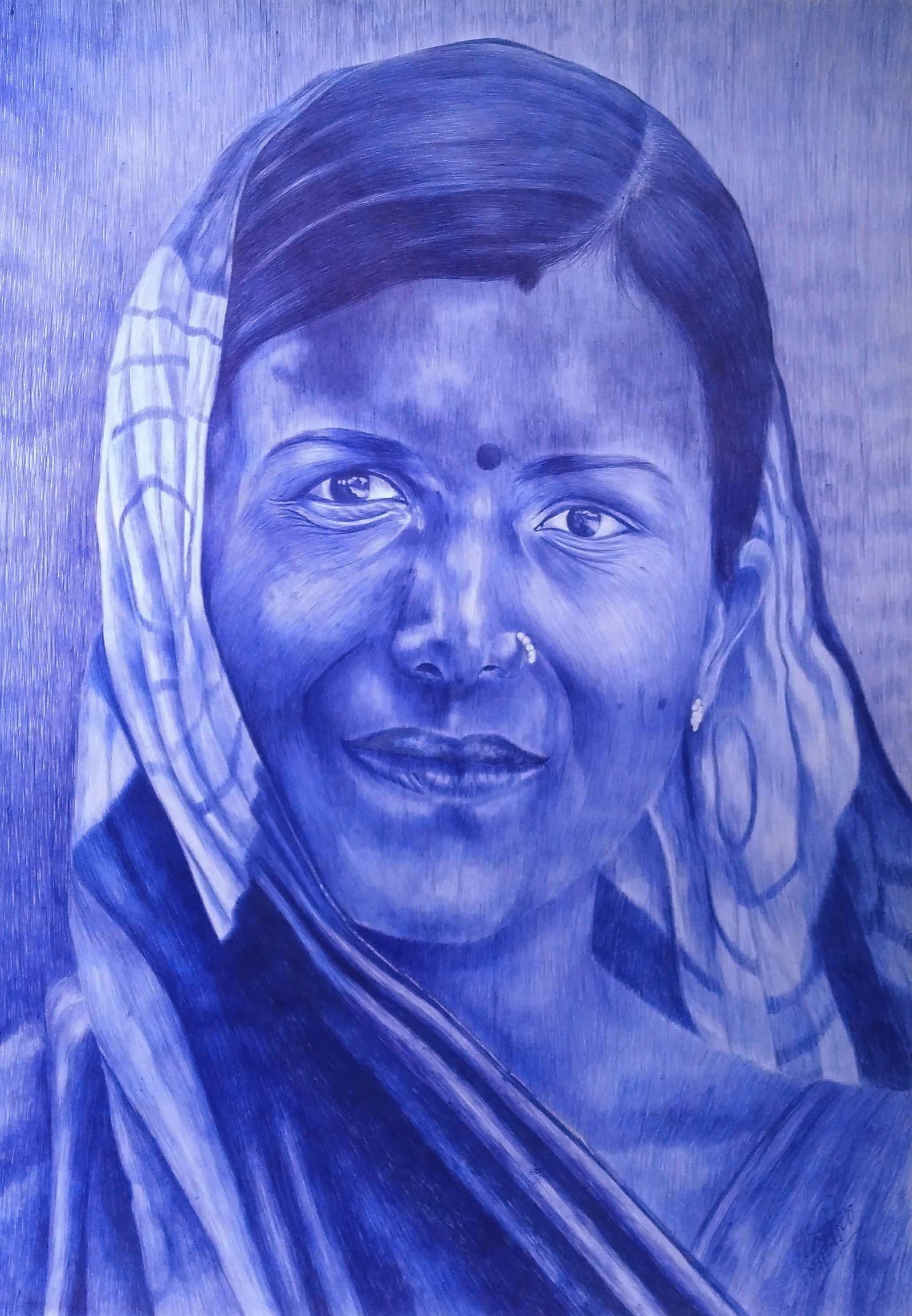 Ball Pen Portrait Work Size 1169