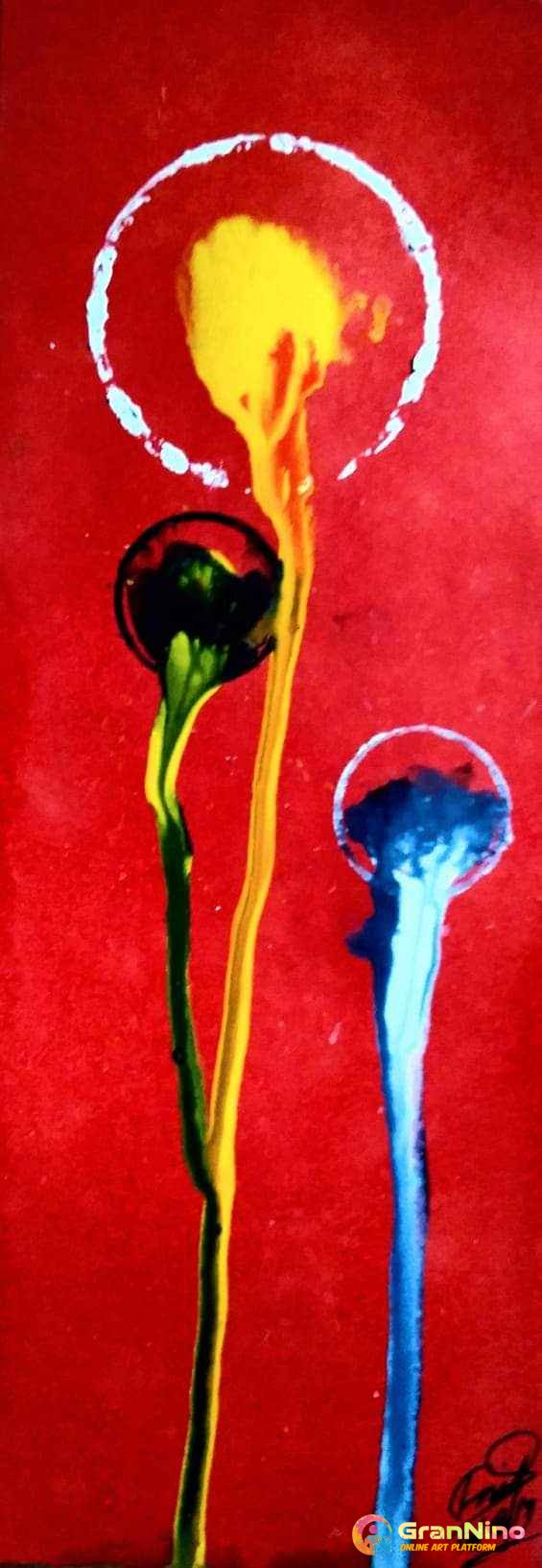 Abstract Painting With Ink Series 008