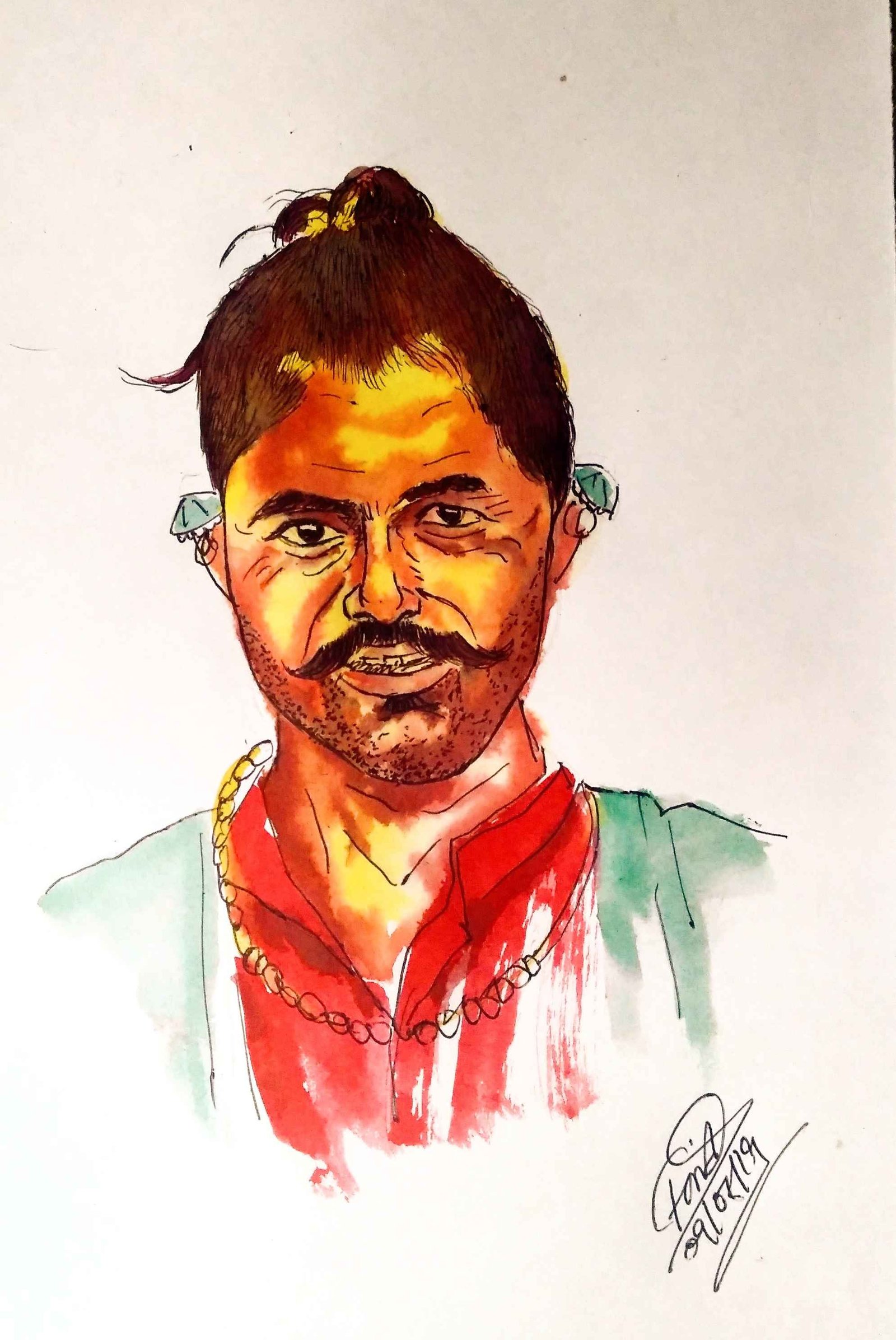 A Random Guy Portrait With Fuji Ink