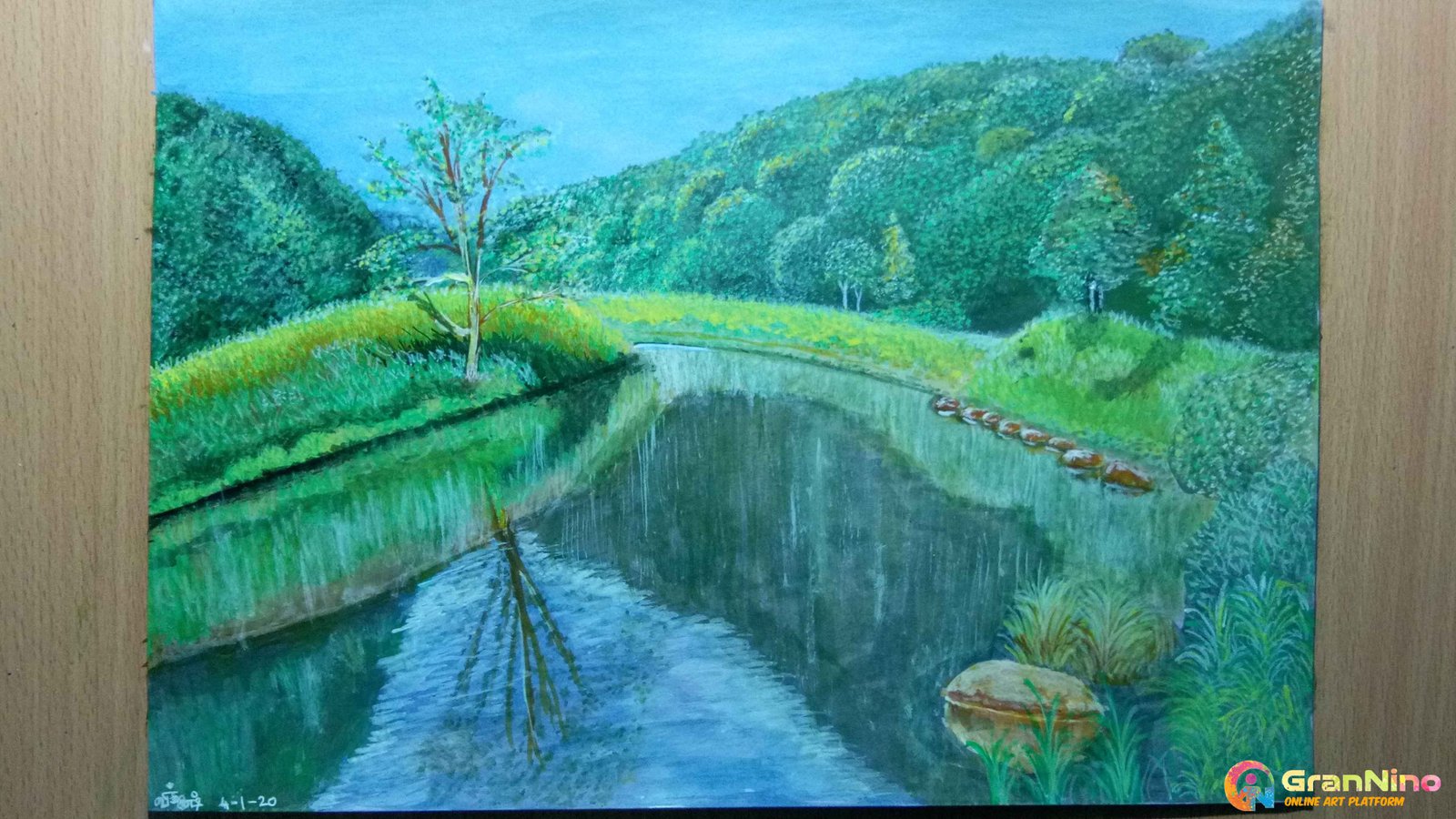 Natural Scenery Painting Acrylic Painting Watch My Drawing