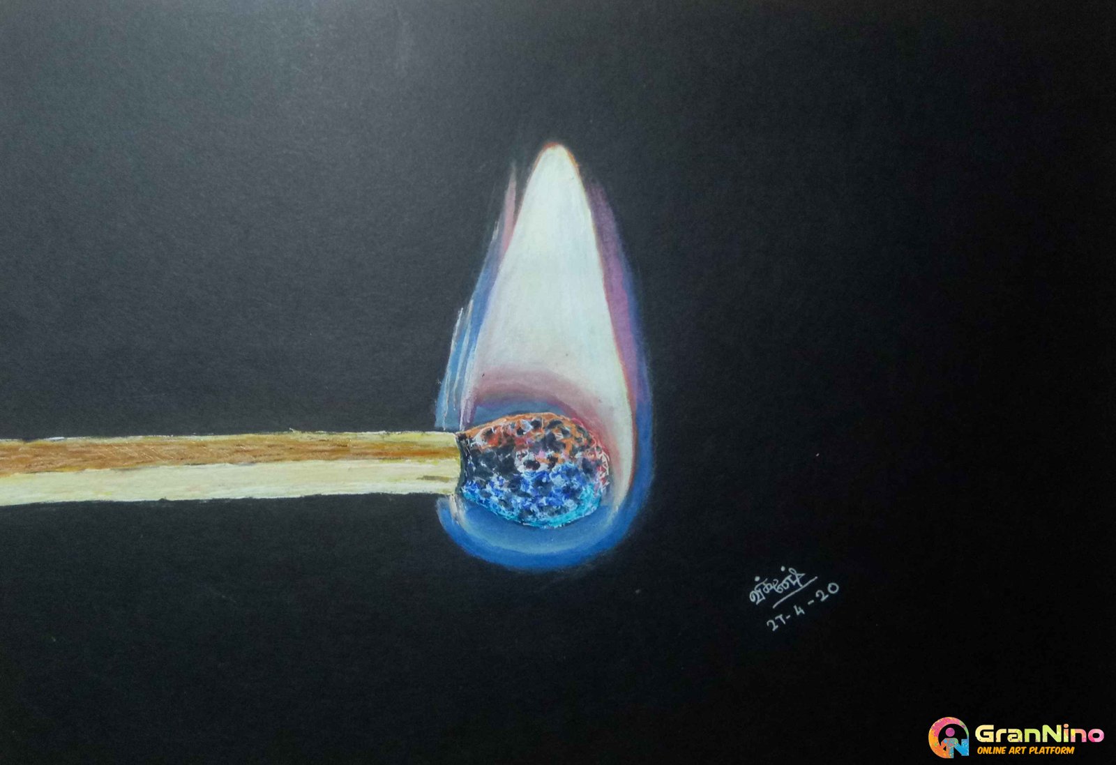 Burning Matchstick Realistic Drawing Watch My Drawing