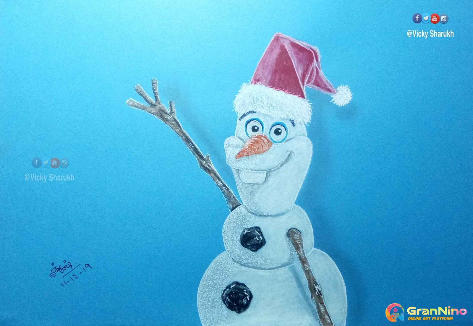 Frozen Olaf Realistic Drawing Watch My Drawing Video On