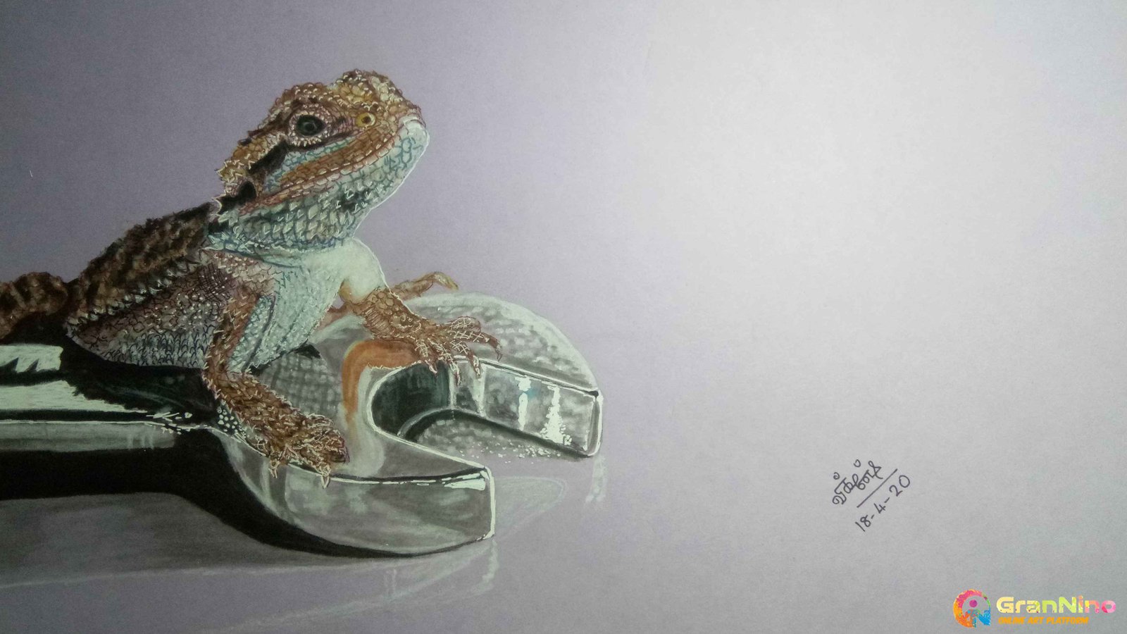 realistic lizard drawing