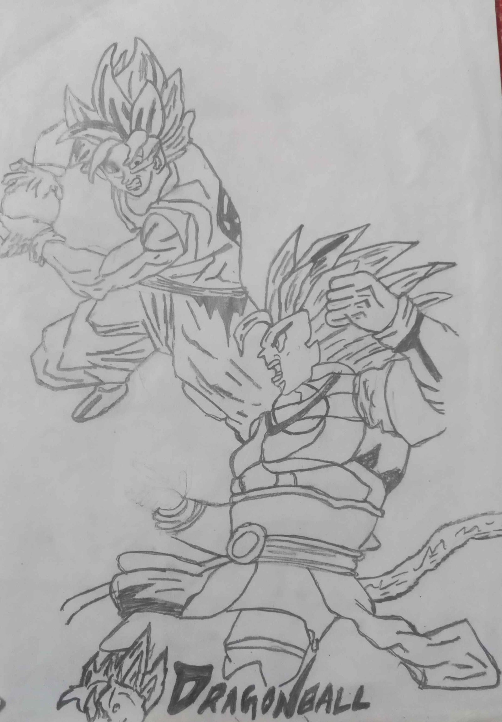 Goku and Vegeta Coloring Page - ColoringAll
