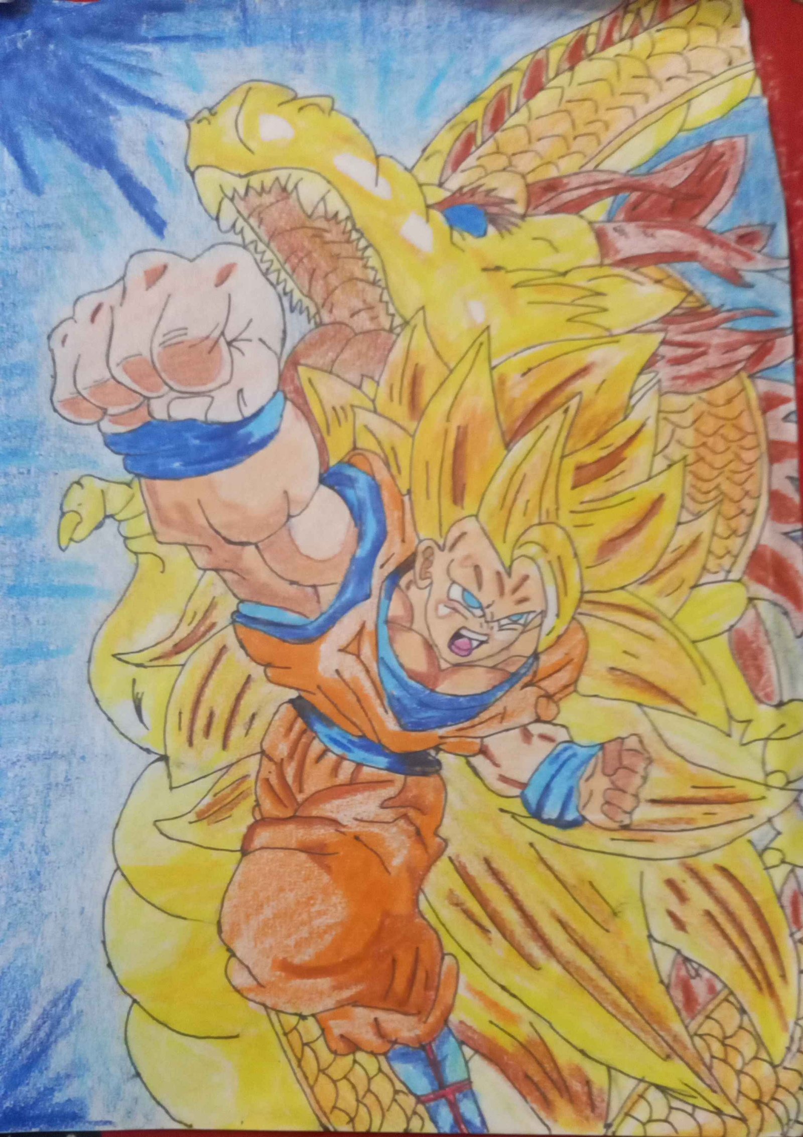 Updated image of my kid goku drawing, still have a lot of work to do and  will continue to post updates , what do y'all think so far ? :  r/Dragonballsuper