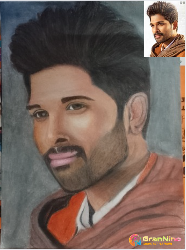 South Indian Actor Allu Arjun Portrait