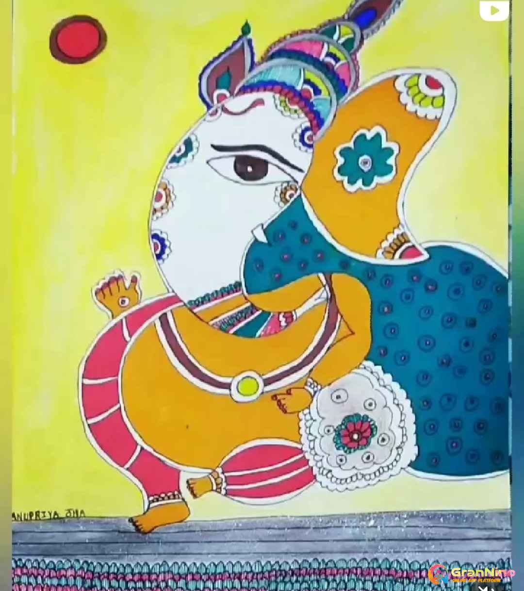 Painting Of Painting In Ganesha Size A4 Sq Cm Price