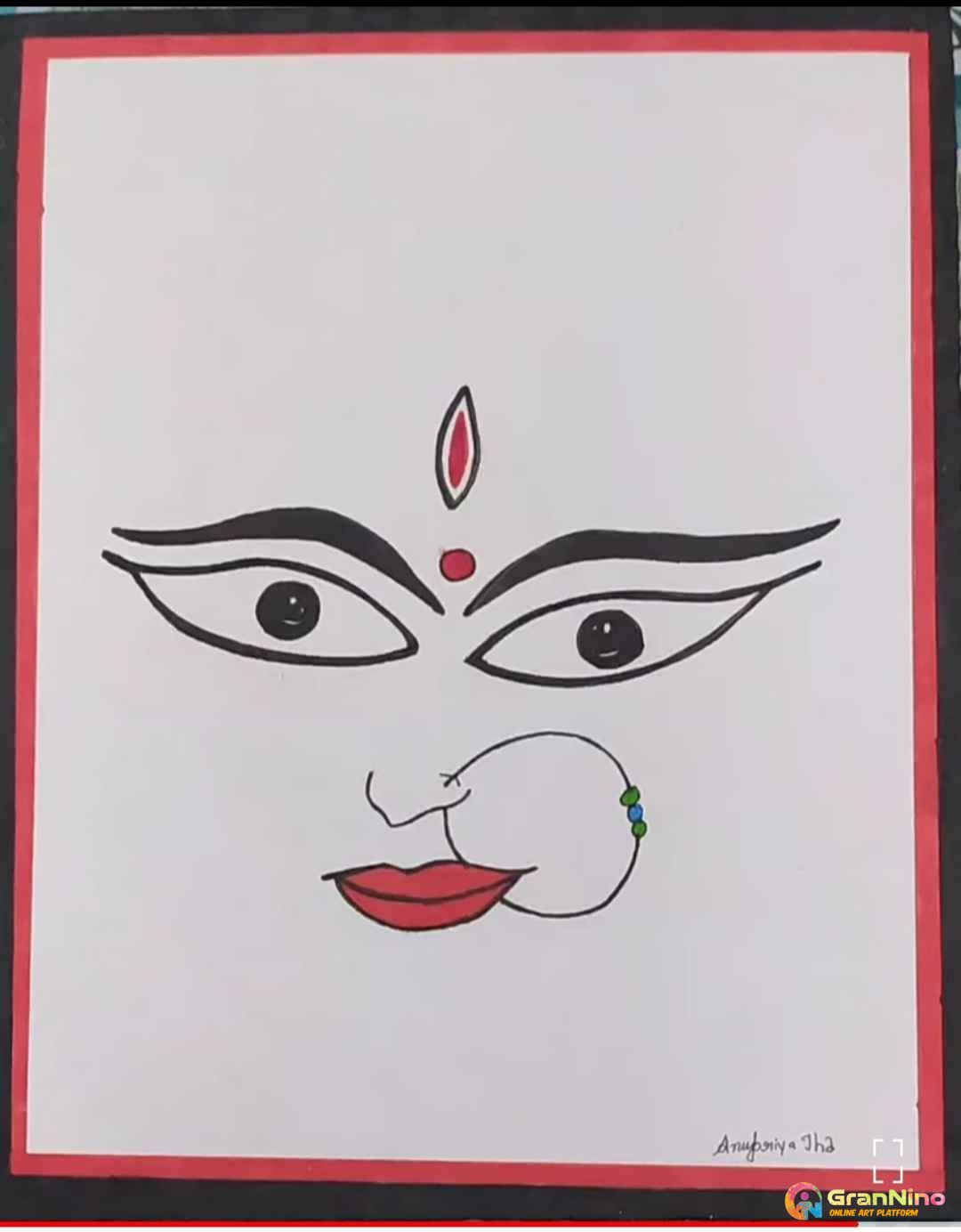 Painting Of Painting In Madhubani Painting Size A4size Sq