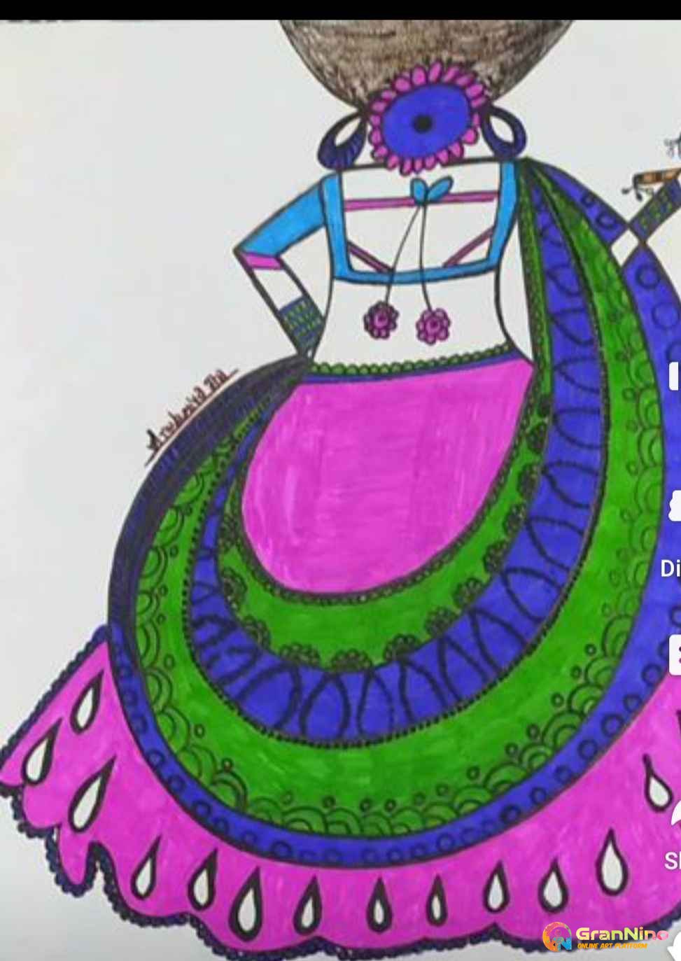 Painting Of Paintings In Madhubani Paintings Size A4size