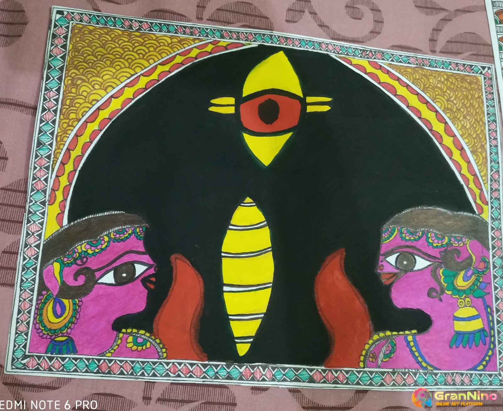 Painting Of Madhubani Painting In 1piece Size A4 Sq Cm