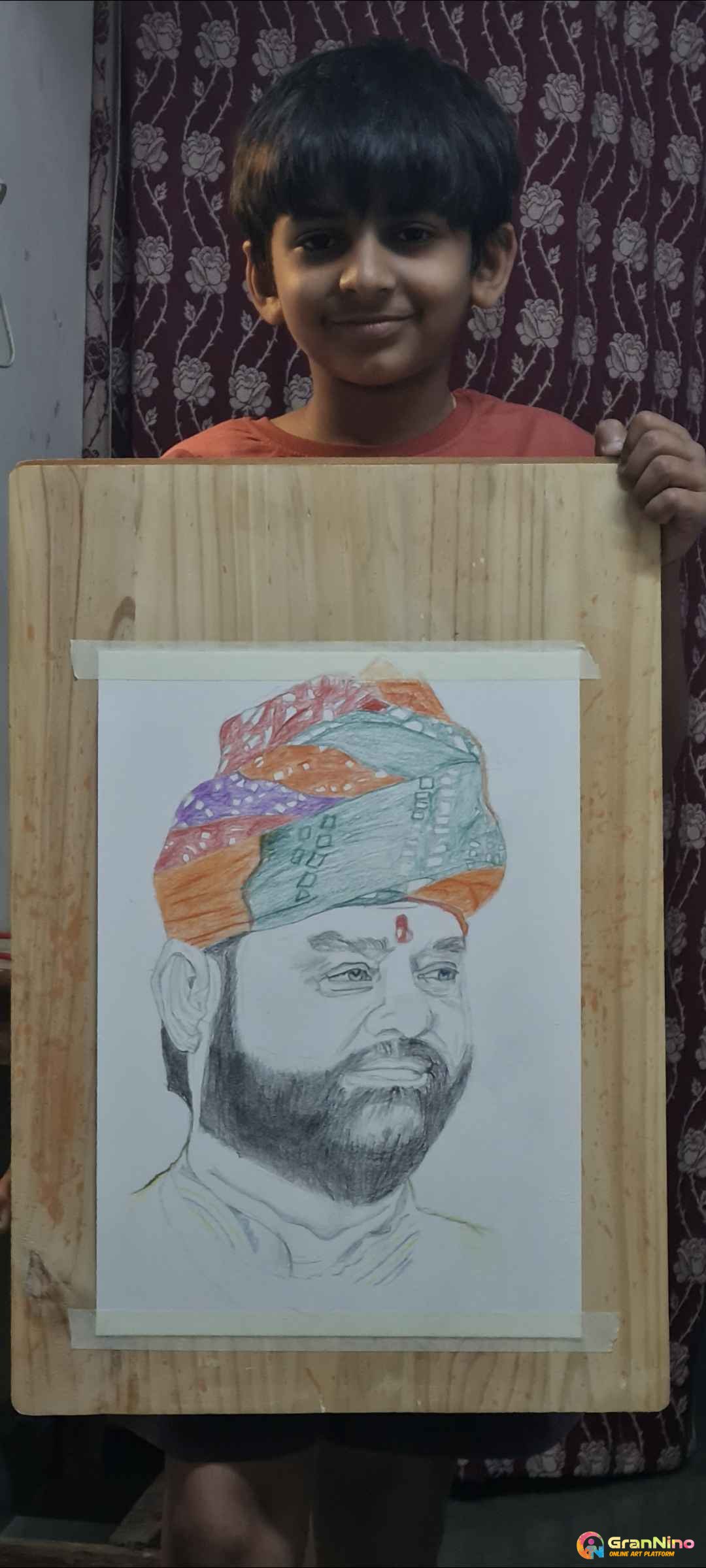 Painting Of Rajasthan Minister Mahandra Jeet Singh Malviya