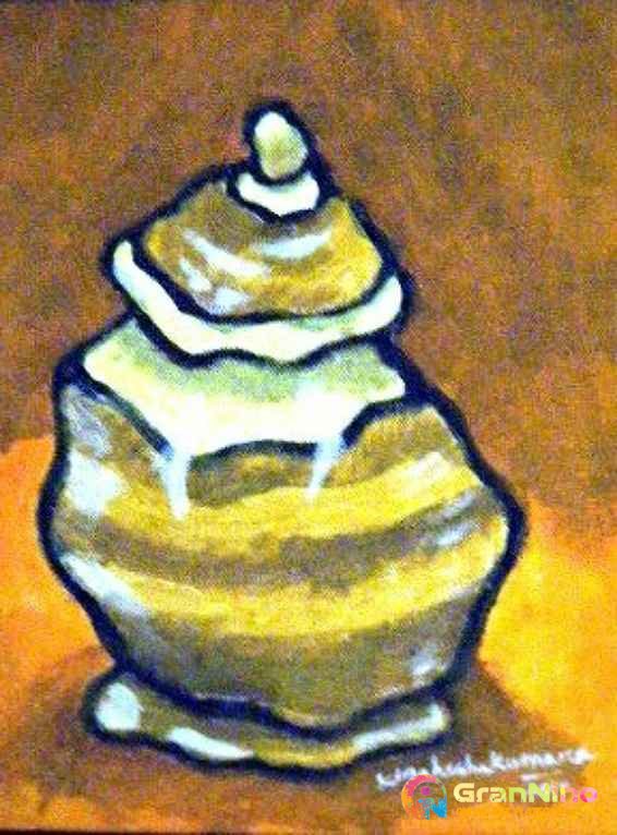 Title Pot [still Life] Medium Acrylic On Canvas Size 2921