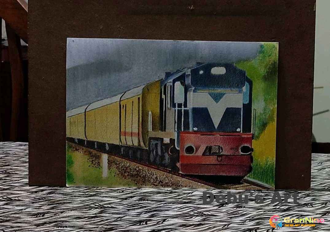 Drawing a decent small train with colour... | Stock Video | Pond5