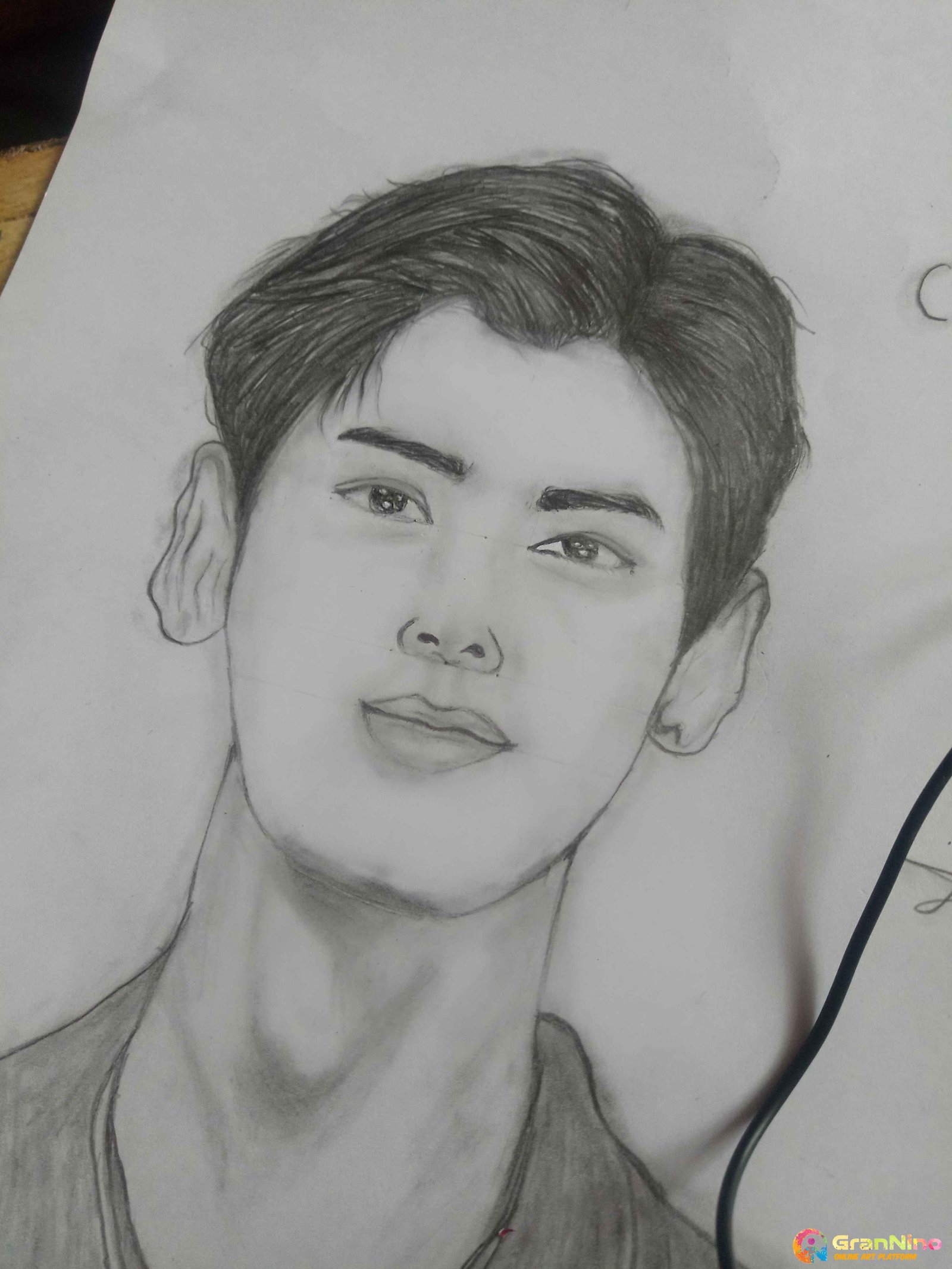 Sketch Neil  CHA EUN WOO Charcoal on Canson Reference VS Drawing    Facebook