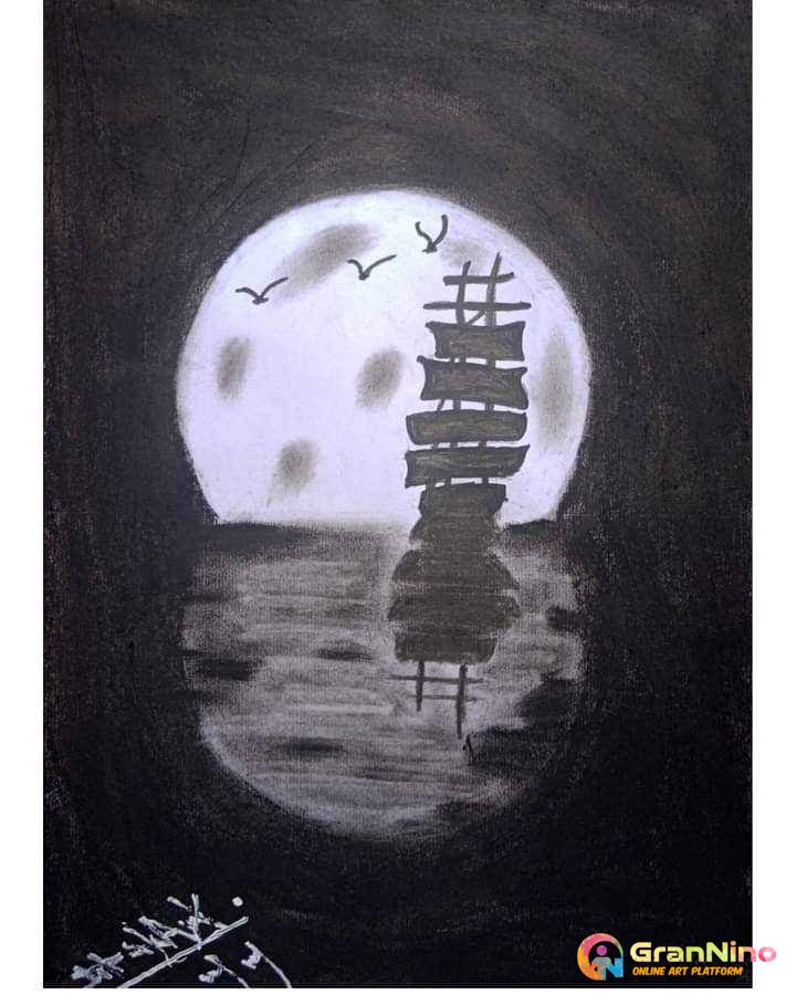 Full Moon Night Drawings for Sale  Fine Art America
